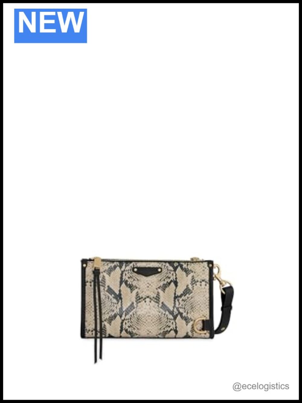 Genuine Leather Snake Print Small Crossbody Bag with Adjustable Strap